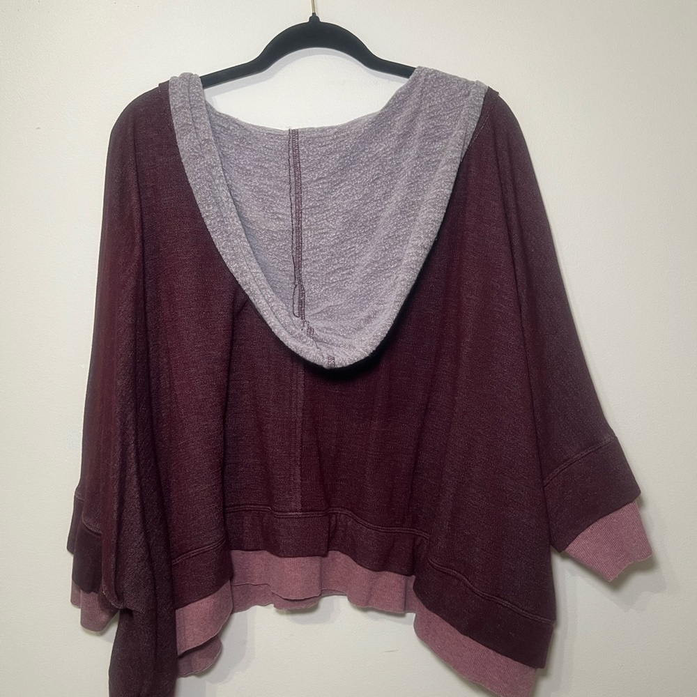 Free People Movement Burgundy Bonfire Hoodie - Picture 4 of 4